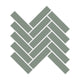 1x4 Herringbone Sheeted Glass Mosaic Tile in Hummingbird Gloss