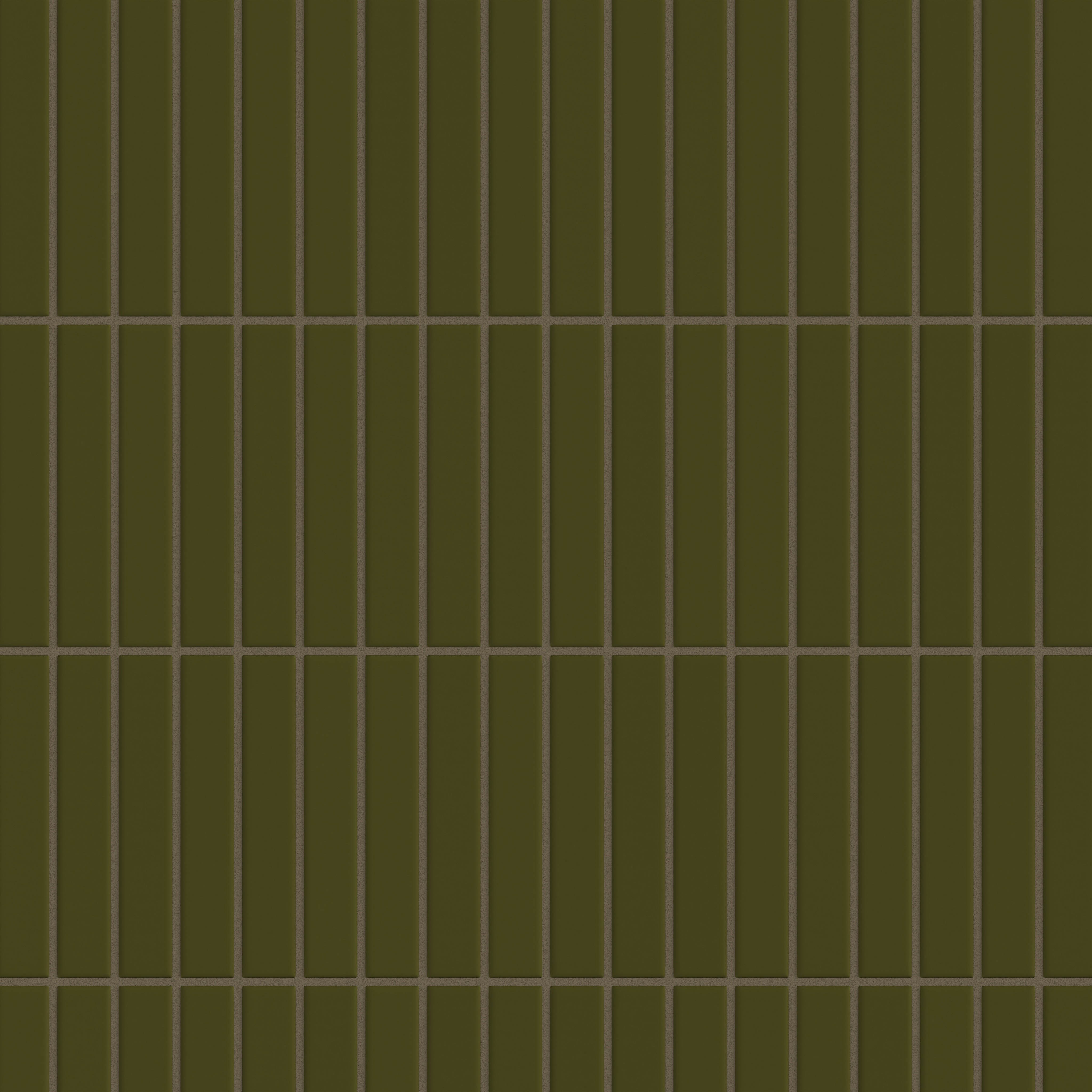 1x6 Straight Set Sheeted Original Ceramic Mosaic Tile in Bonsai Matte