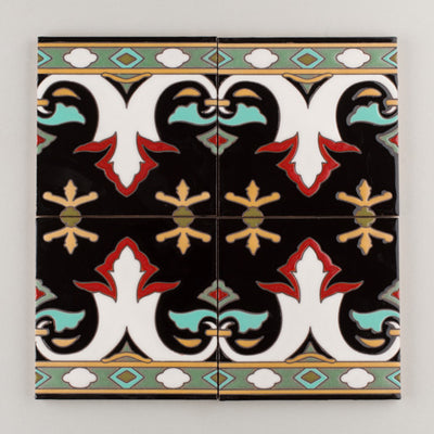 6x6 Handpainted Sample Old California #7  in Warm Motif