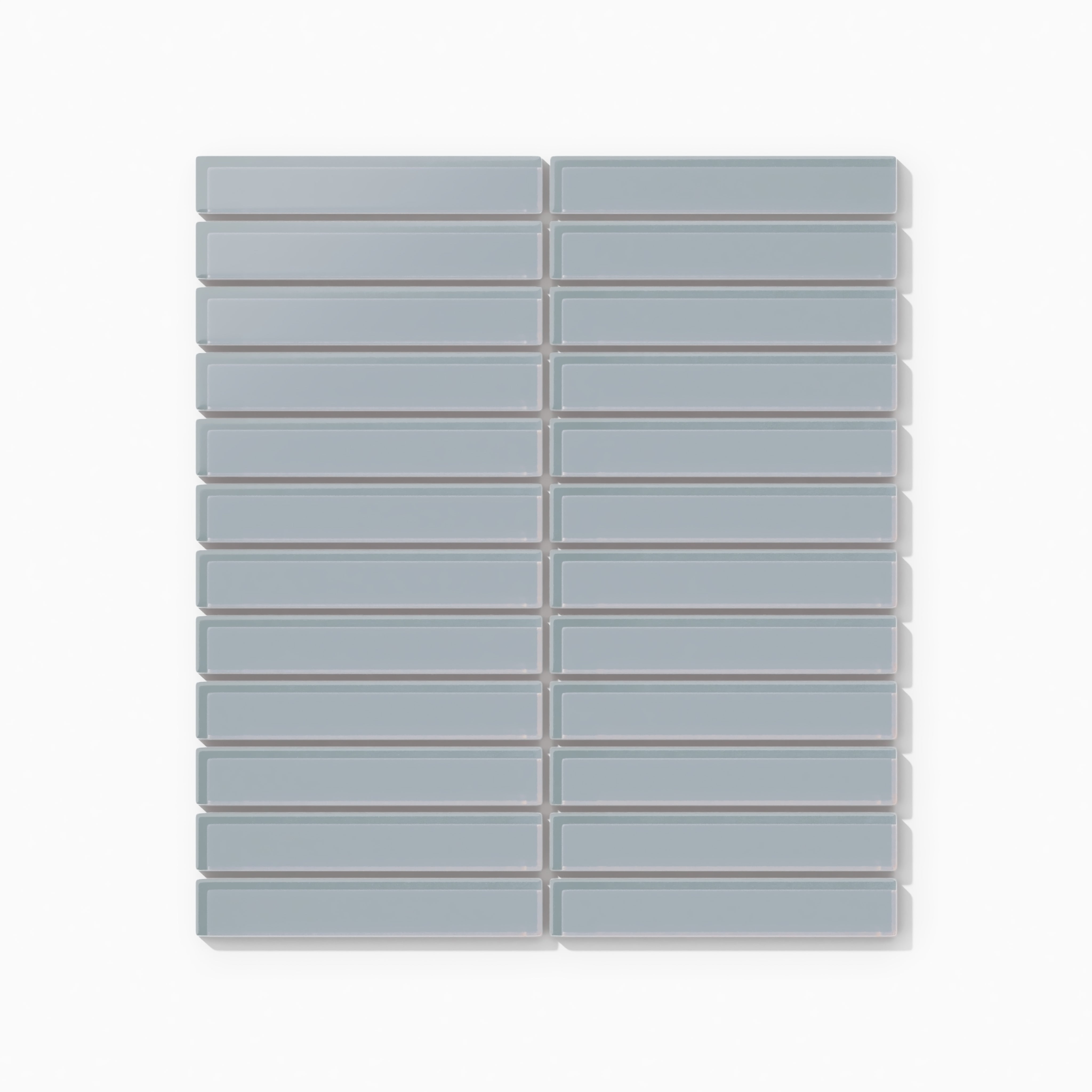 1x6 Straight Set Sheeted Glass Mosaic Tile in Pinyon Jay Matte