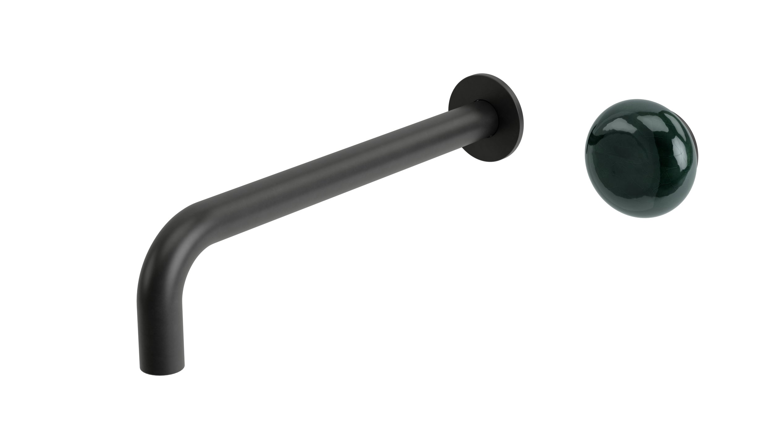 Foundry One Handle Wall Mount 10" Lavatory Faucet with Pebble Ceramic Knob Handle in Oil Rubbed Bronze