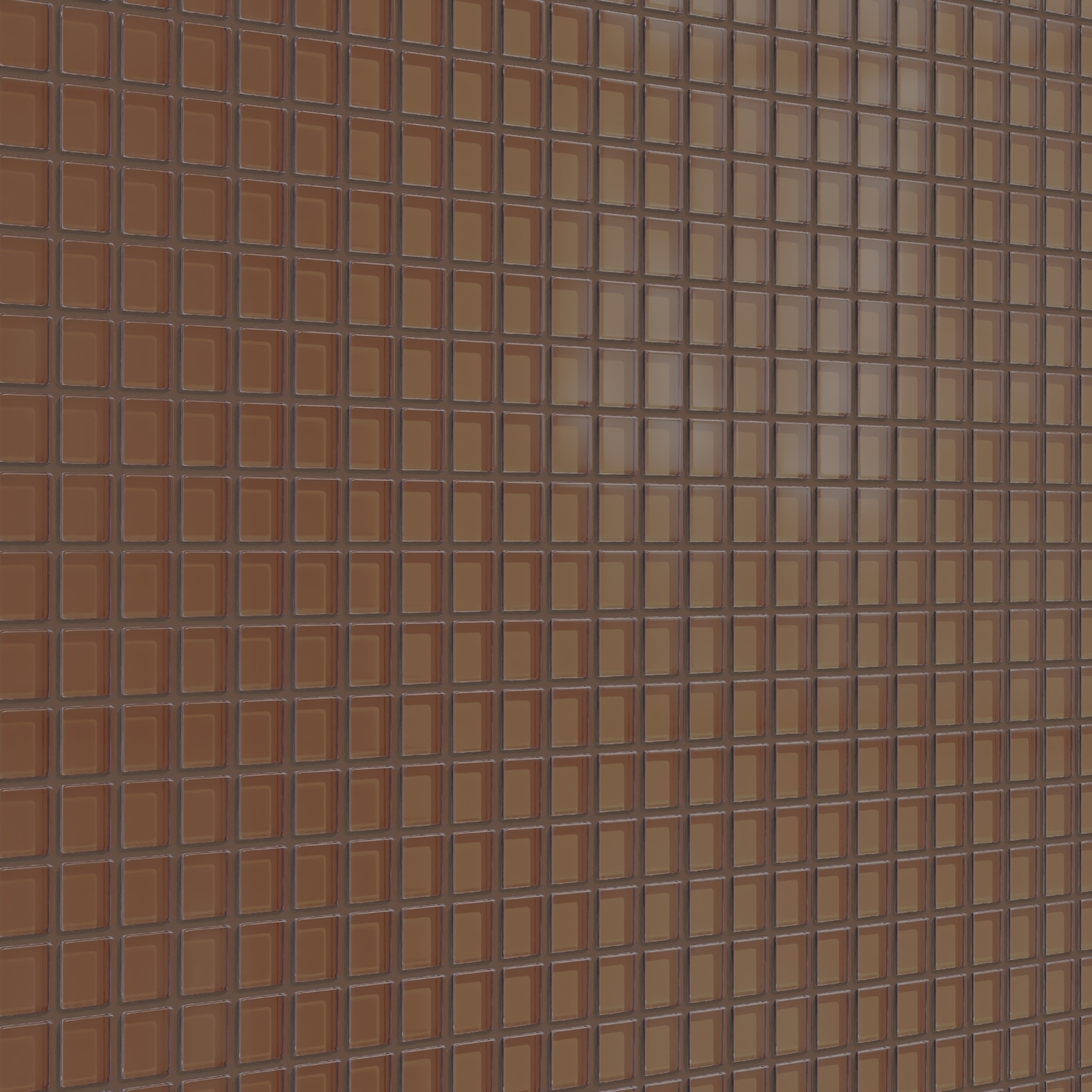 1x1 Straight Set Sheeted Glass Mosaic Tile in Kestrel Matte