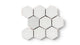 3" Hexagon Sheeted Original Ceramic Mosaic Tile in Frost Gloss