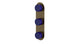 Foundry Three Handle Wall Mount Shower Trim with Groove Ceramic Knob Handles in Antique Brass