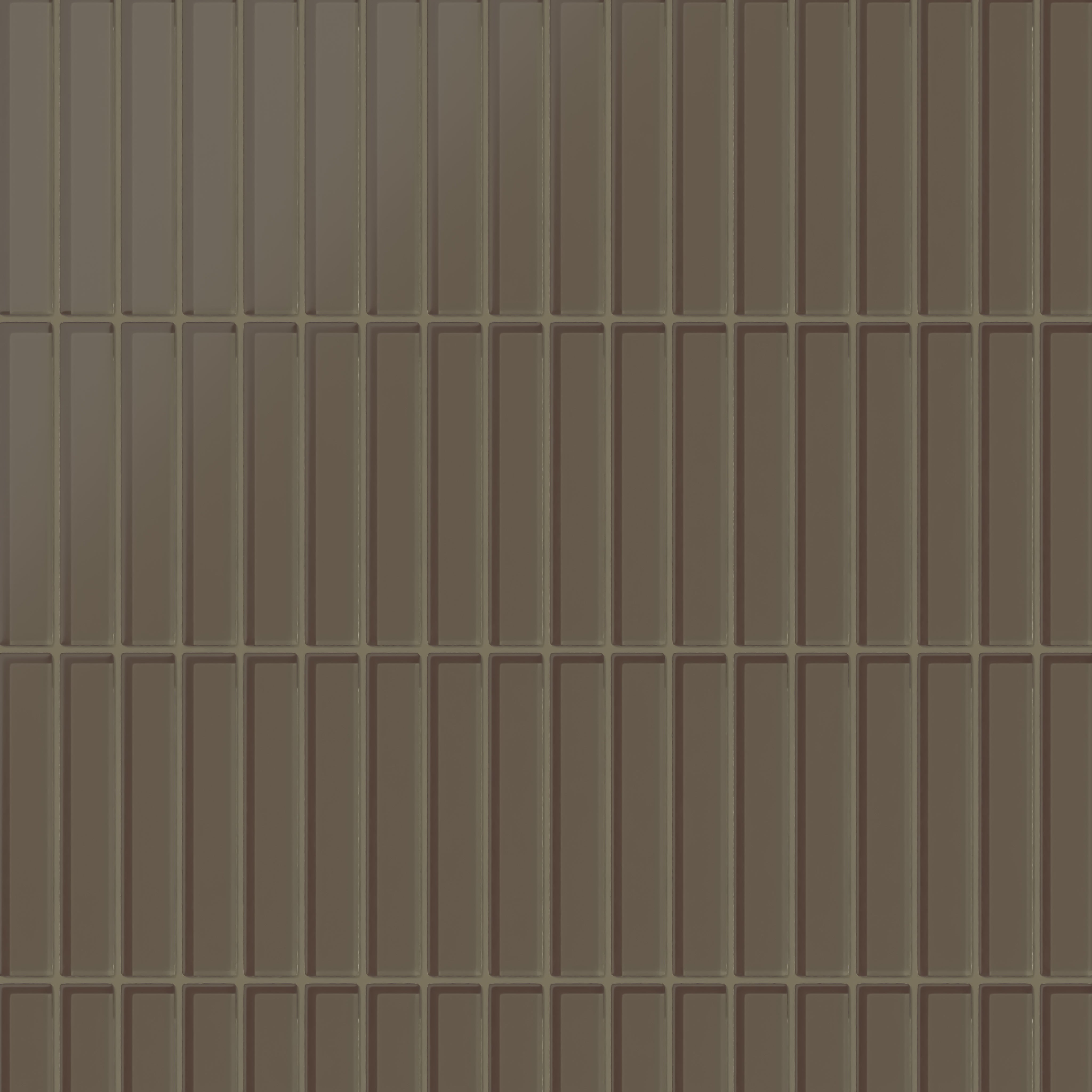 1x6 Straight Set Sheeted Glass Mosaic Tile in Albatross Matte