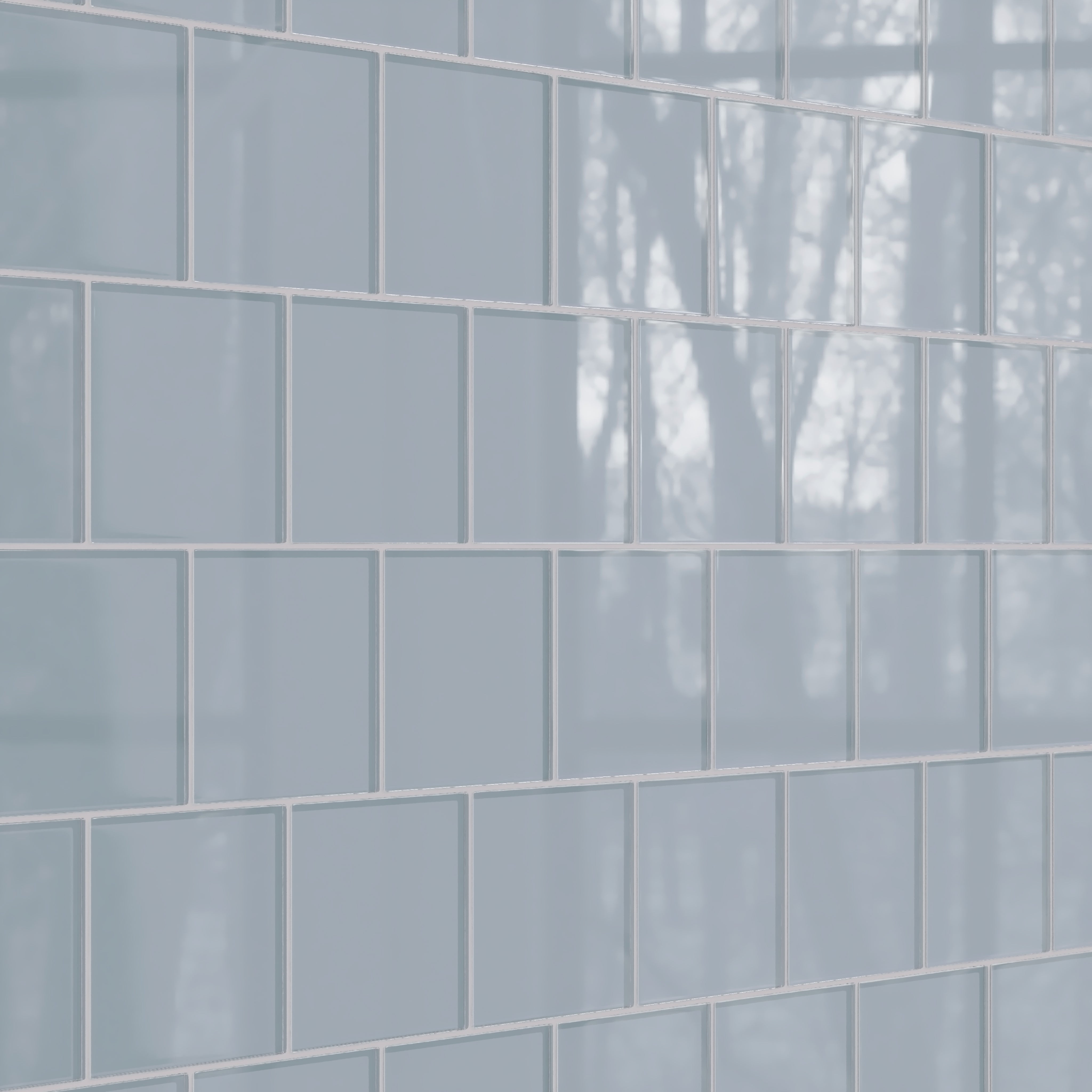 6x6 Glass Tile in Pinyon Jay Gloss