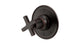 Emerson One Handle Wall Mount Shower Trim with Classic Cross Handle in Antique Bronze