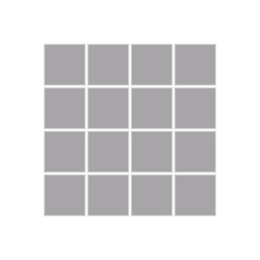 2x2 Straight Set Sheeted Original Ceramic Mosaic Tile in Thistle Matte