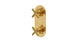 Contour Two Handle Wall Mount Shower Trim with Soft Cross Handles in French Brass