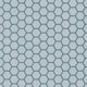 1" Hexagon Sheeted Original Ceramic Mosaic Tile in Crater Lake Gloss