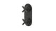 Contour Two Handle Wall Mount Shower Trim with Soft Cross Handles in Blackened Nickel