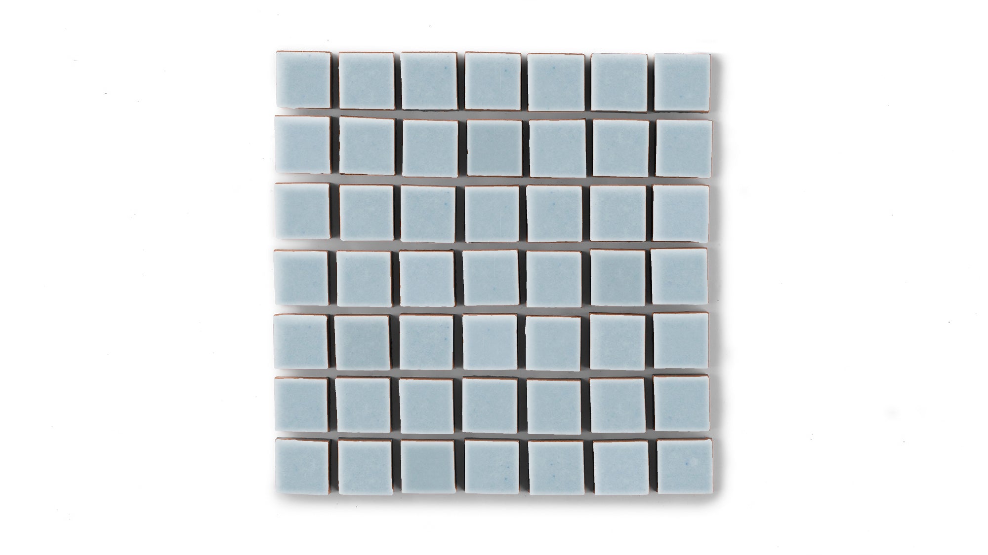 1x1 Straight Set Sheeted Original Ceramic Mosaic Tile in Crater Lake Gloss