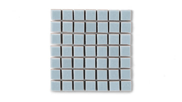 1x1 Straight Set Sheeted Original Ceramic Mosaic Tile in Crater Lake Gloss