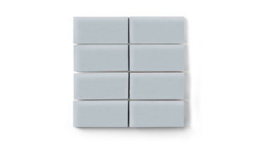 2x4 Straight Set Sheeted Original Ceramic Mosaic Tile in Crater Lake Matte