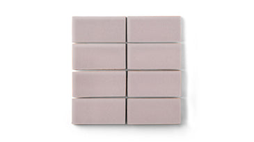 2x4 Straight Set Sheeted Original Ceramic Mosaic Tile in Painted Sky Gloss