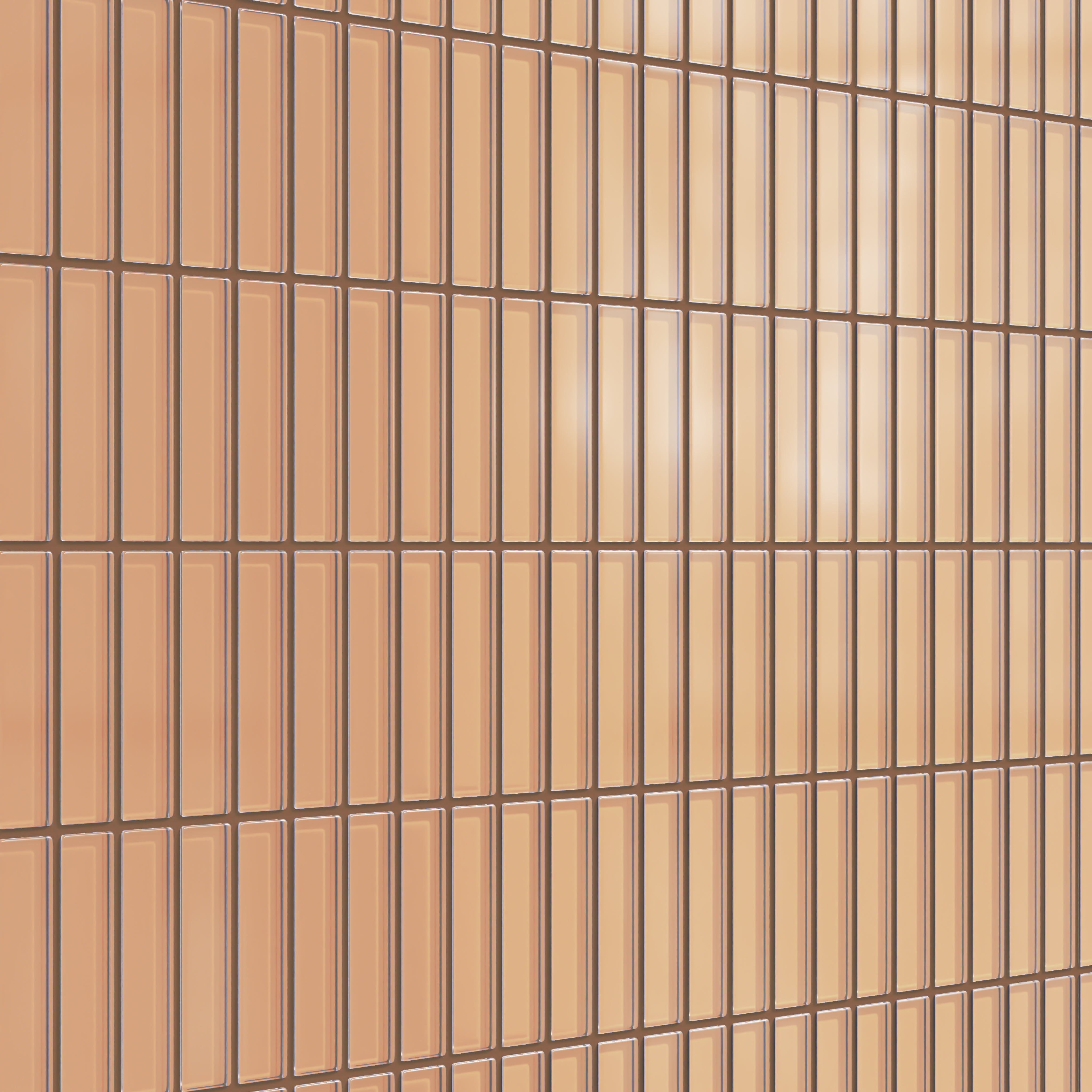 1x4 Straight Set Sheeted Glass Mosaic Tile in Carolina Wren Matte