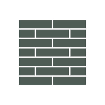 1x4 Half Offset Sheeted Original Ceramic Mosaic Tile in Tempest Matte