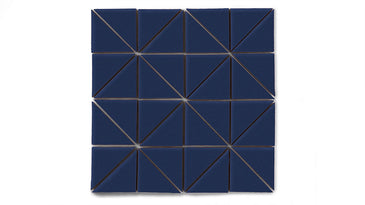 3" Triangle Sheeted - Quadrant Original Ceramic Mosaic Tile in Lake Tahoe Matte