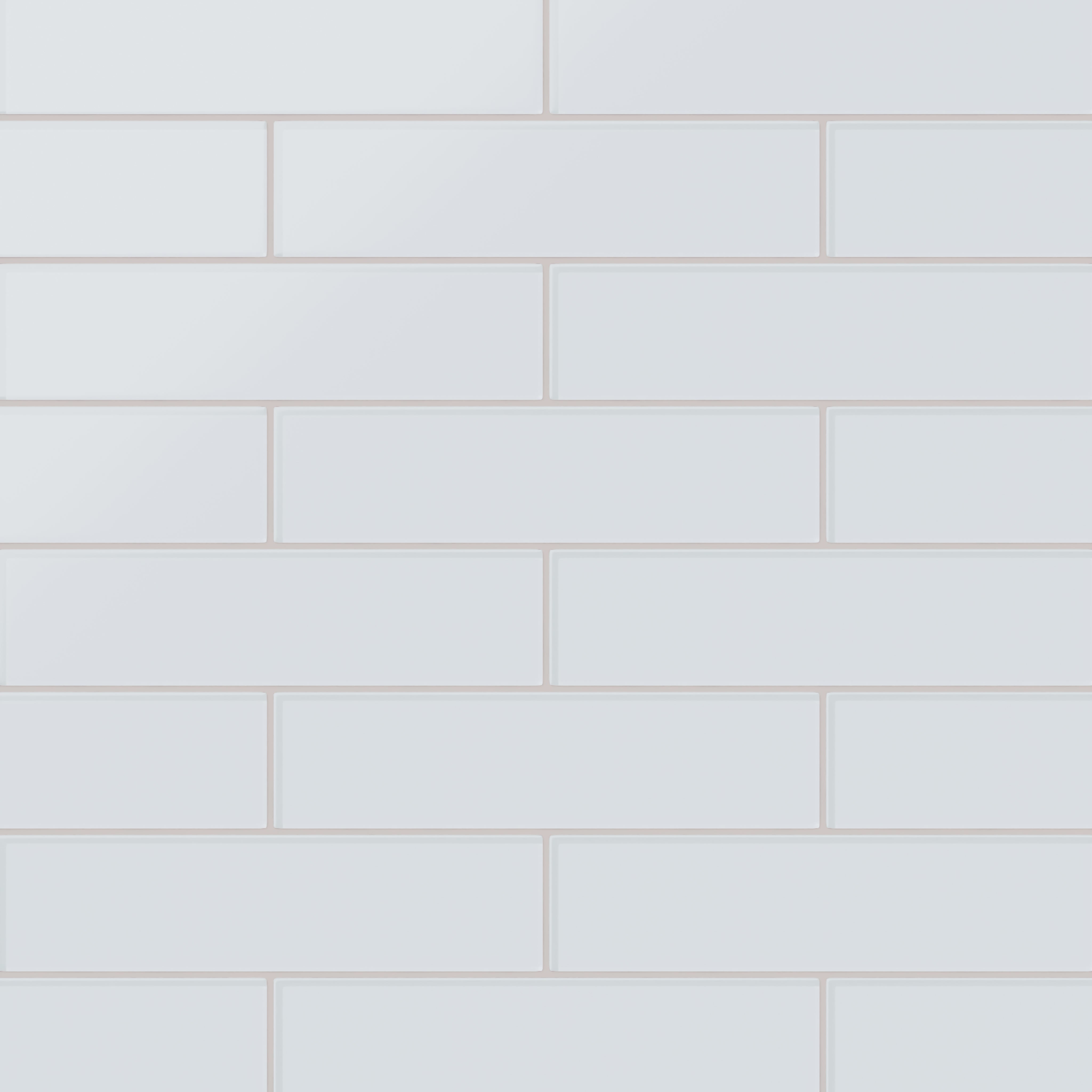 3x12 Glass Tile in Snowy Owl Matte