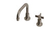 Emerson One Handle Deck Mount Squaretop Lavatory Faucet with Defined Cross Handle in Antique Nickel
