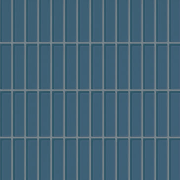 1x4 Straight Set Sheeted Glass Mosaic Tile in Blue Jay Gloss