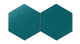 8" Hexagon Natural Press Ceramic Tile in Maya Blue Matte