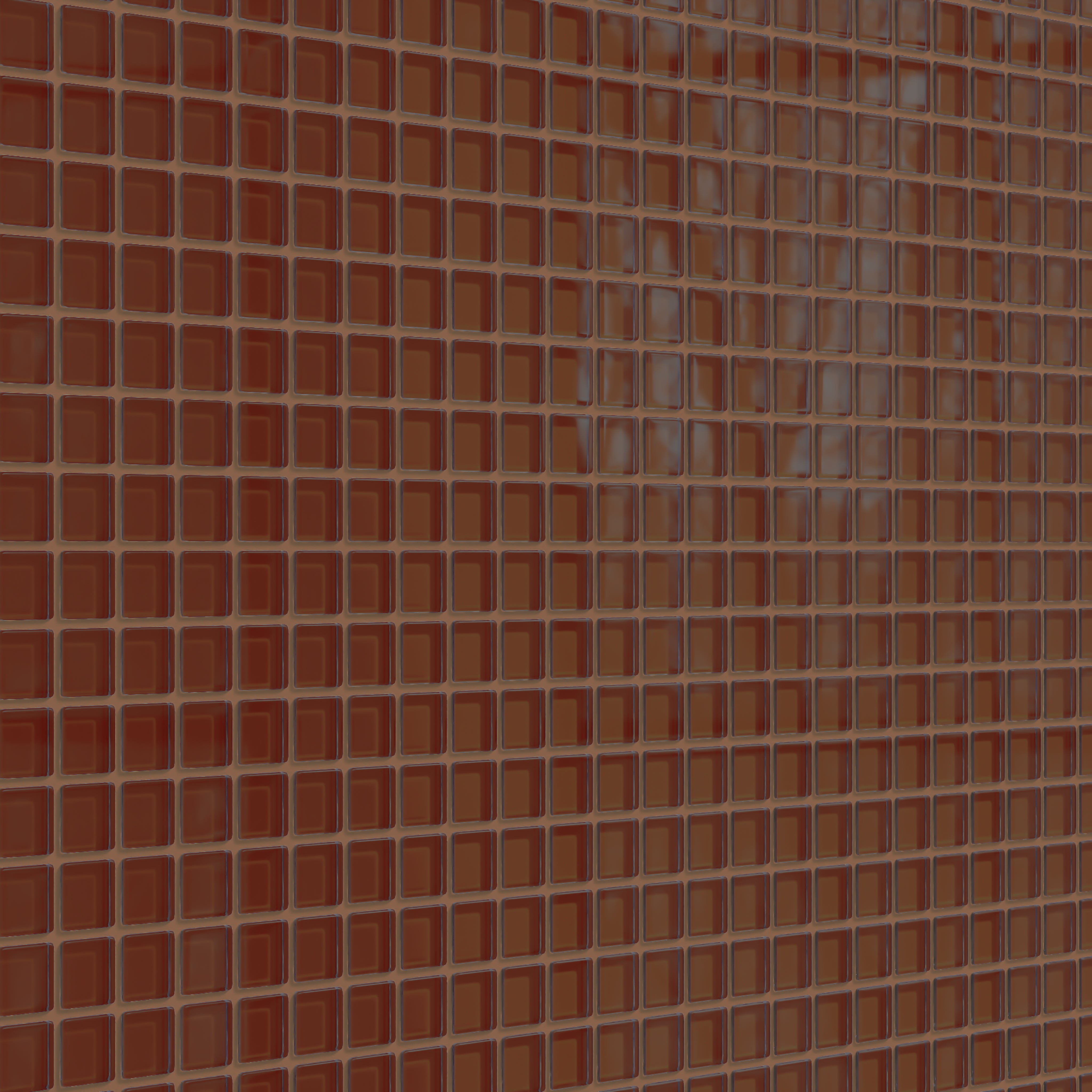 1x1 Straight Set Sheeted Glass Mosaic Tile in Pheasant Gloss