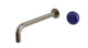 Foundry One Handle Wall Mount 10" Lavatory Faucet with Pebble Ceramic Knob Handle in Antique Nickel
