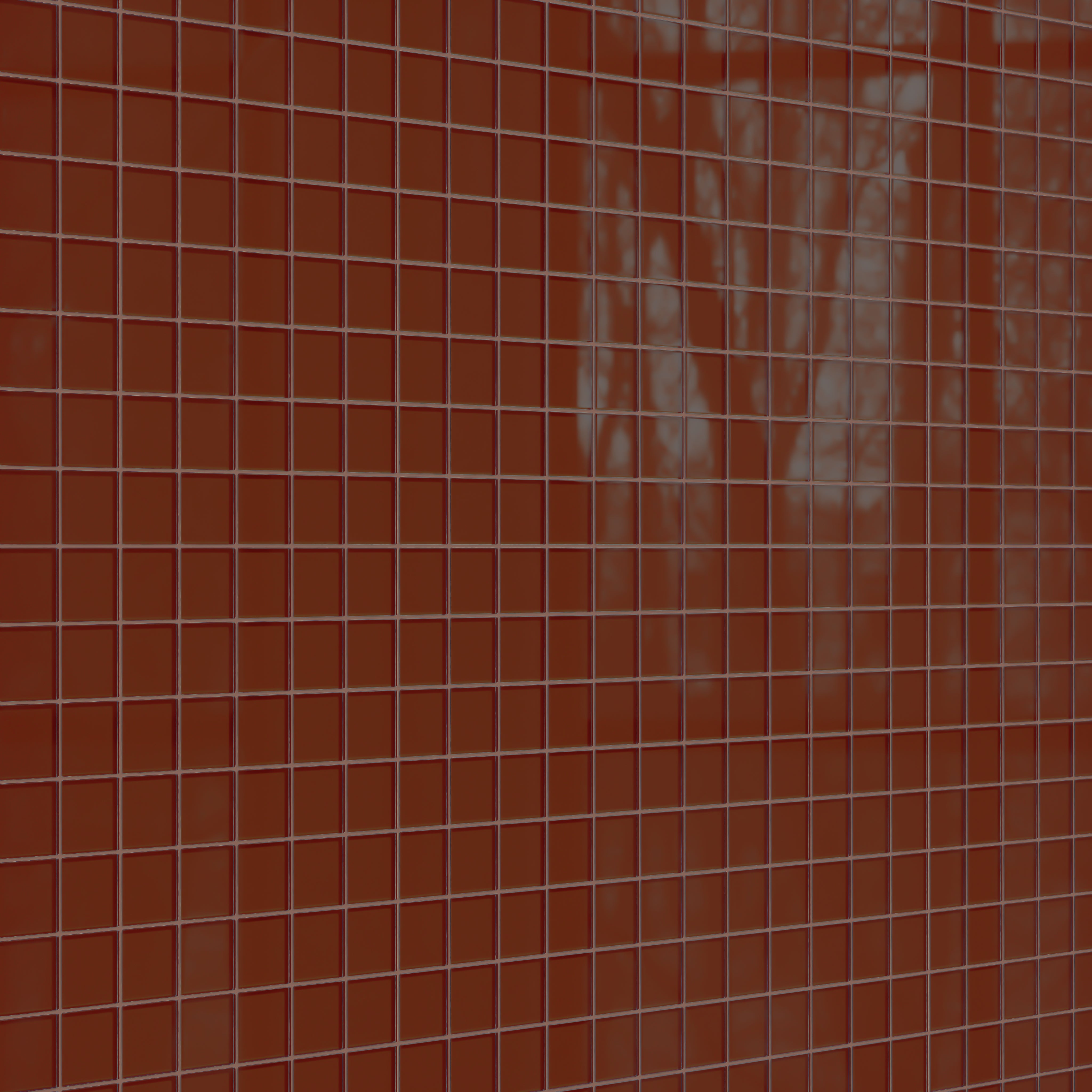 3x3 Straight Set Sheeted Glass Mosaic Tile in Pheasant Gloss