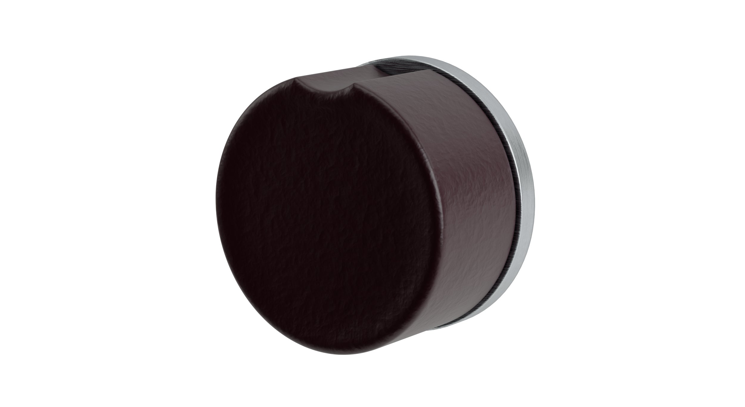 Foundry One Handle Wall Mount Diverter/Volume Control Shower Trim with Groove Ceramic Knob Handle in Satin Chrome