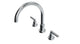 Flatiron Two Handle Deck Mount Gooseneck Bath Trim with Linear Lever Handles in Polished Chrome