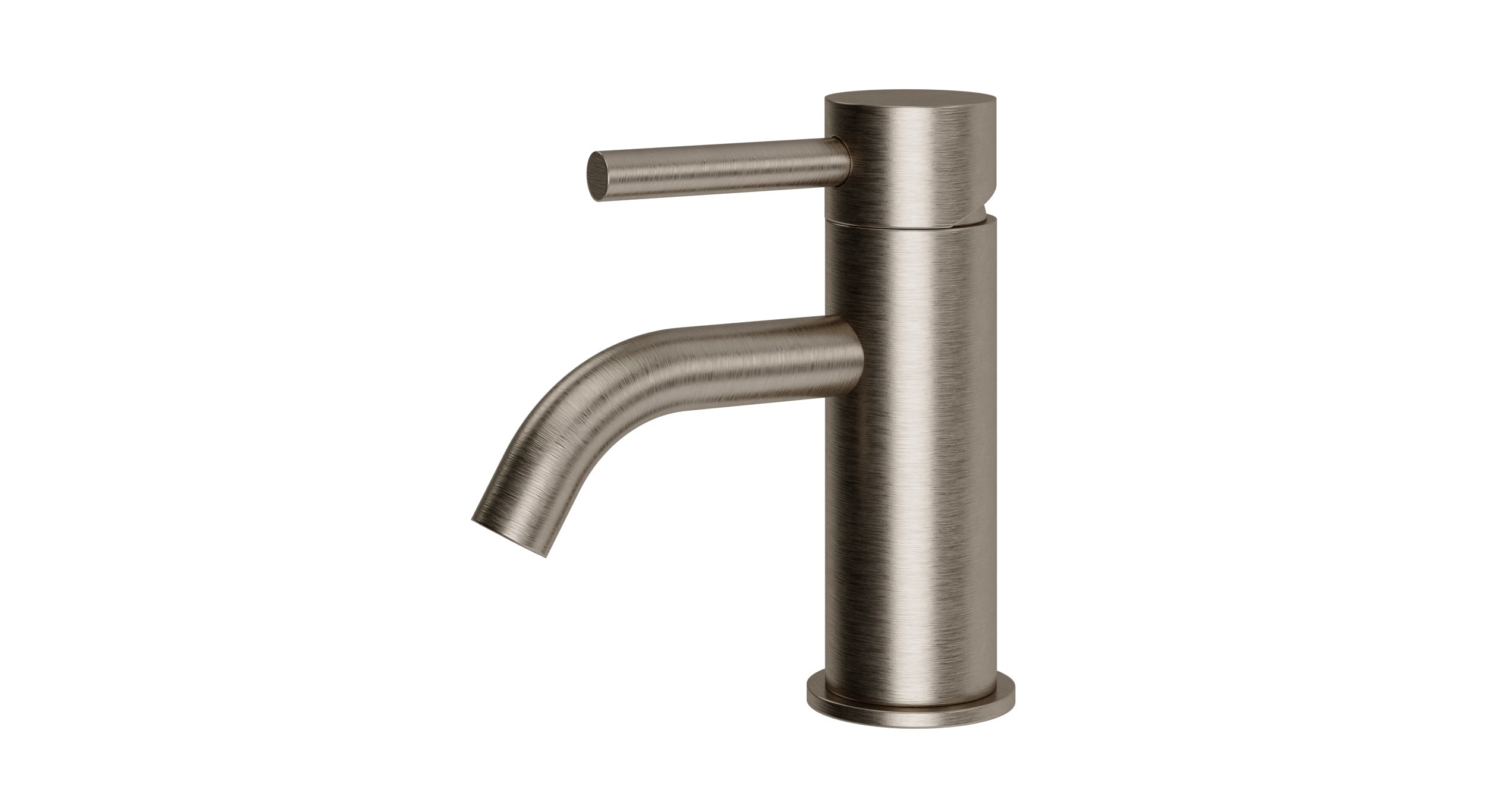 Contour One Handle Deck Mount Monoblock Lavatory Faucet with Soft Lever Handle