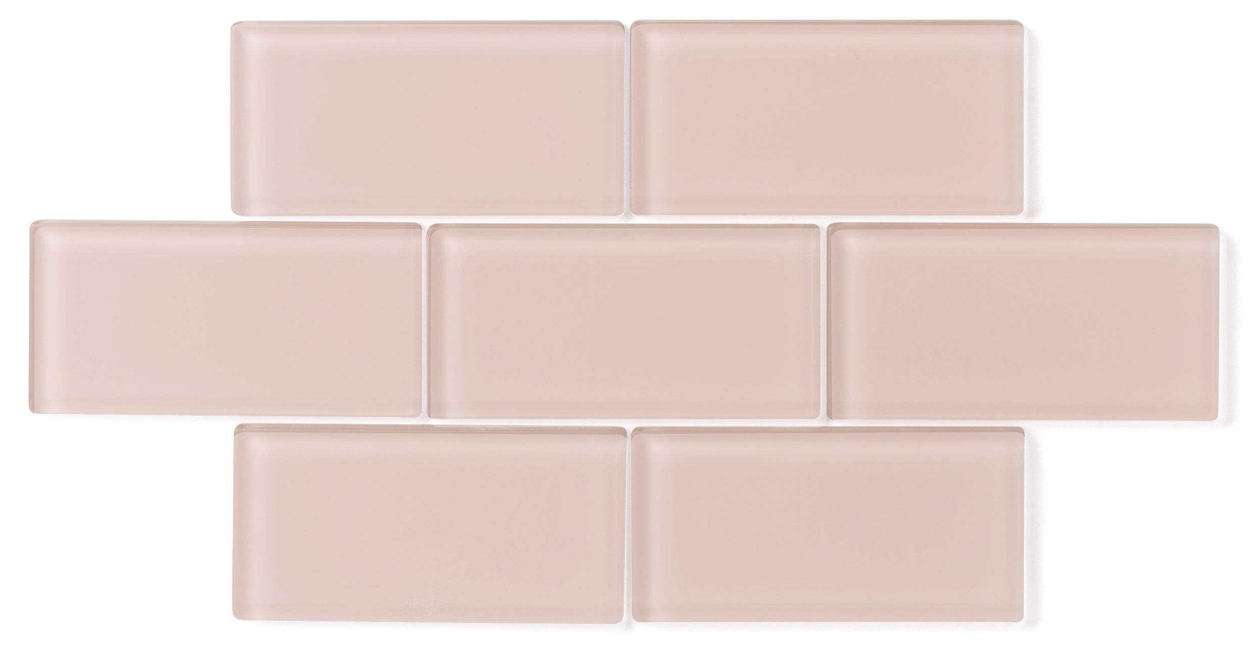 1x4 Herringbone Sheeted Glass Mosaic Tile in Rosy Finch Matte