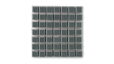 1x1 Straight Set Sheeted Original Ceramic Mosaic Tile in Tempest Gloss