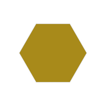 8" Hexagon Original Ceramic Tile in Mustard Seed Gloss