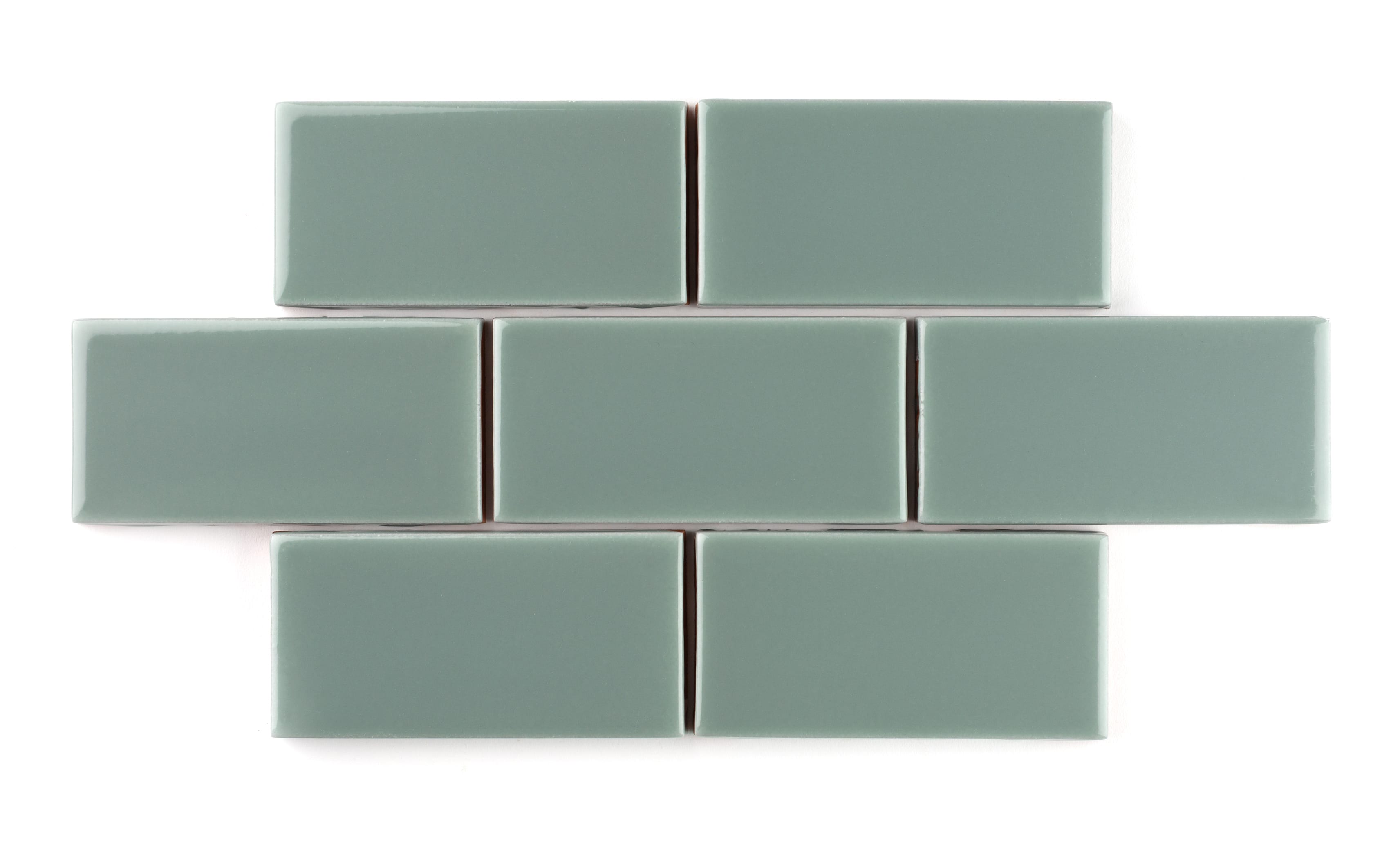 【希少】FLAT-1 485 size Flagstone 1x1 Straight Set Sheeted Gloss Original Ceramic Tile