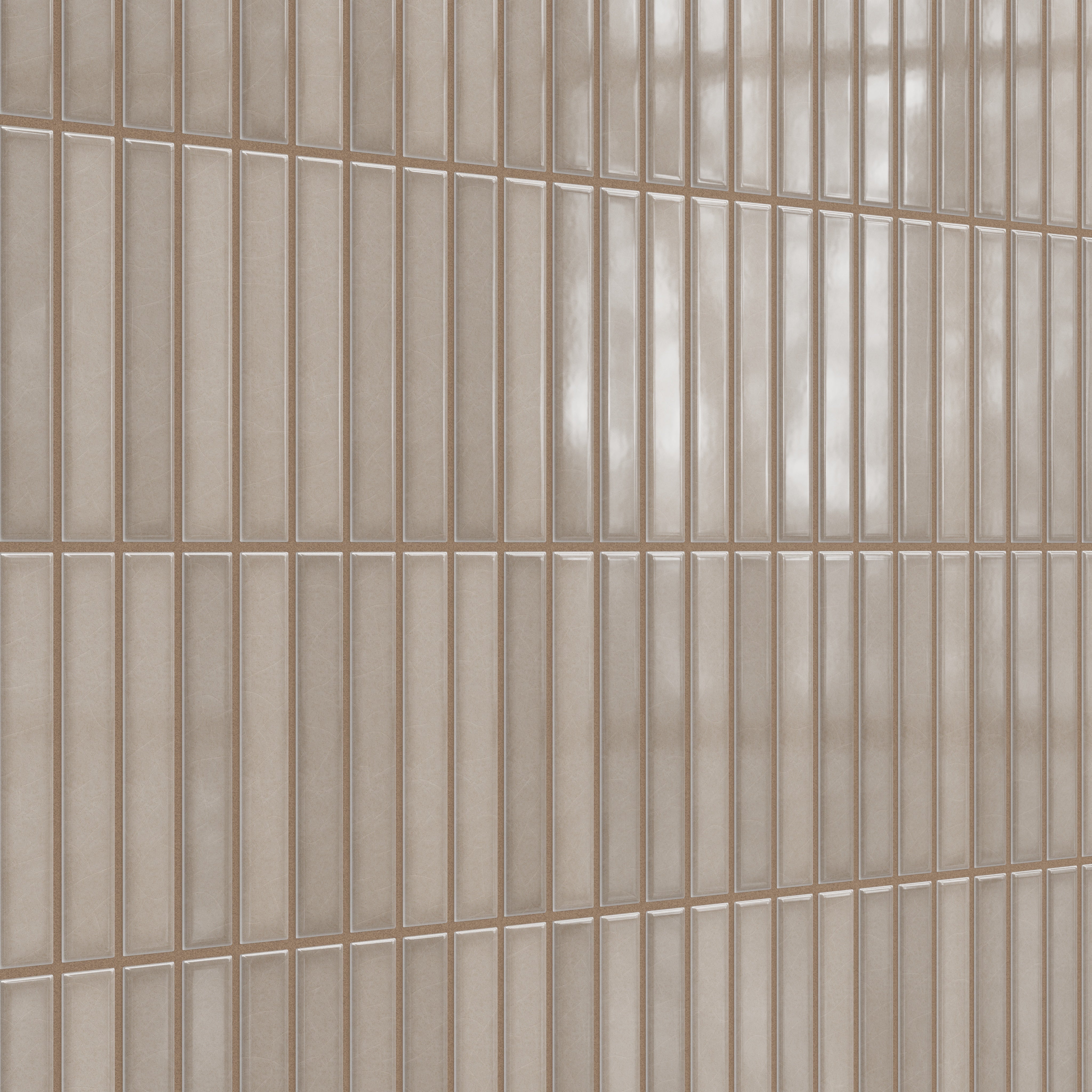 Cardamom 1x6 Straight Set Sheeted Gloss Original Ceramic Tile