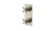 Flatiron Two Handle Wall Mount Shower Trim with Linear Cross Handles in French Nickel