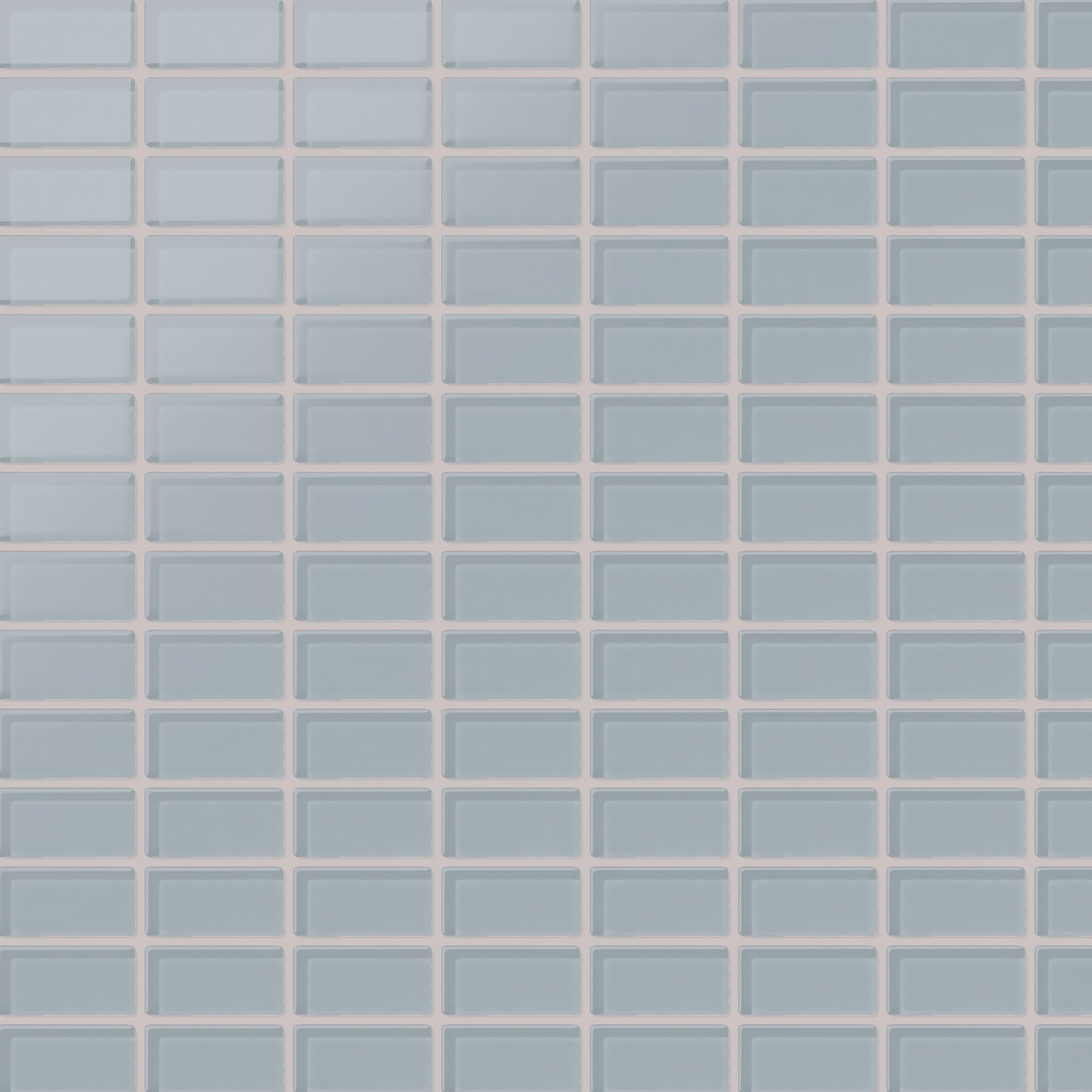 1x2 Straight Set Sheeted Glass Mosaic Tile in Pinyon Jay Matte