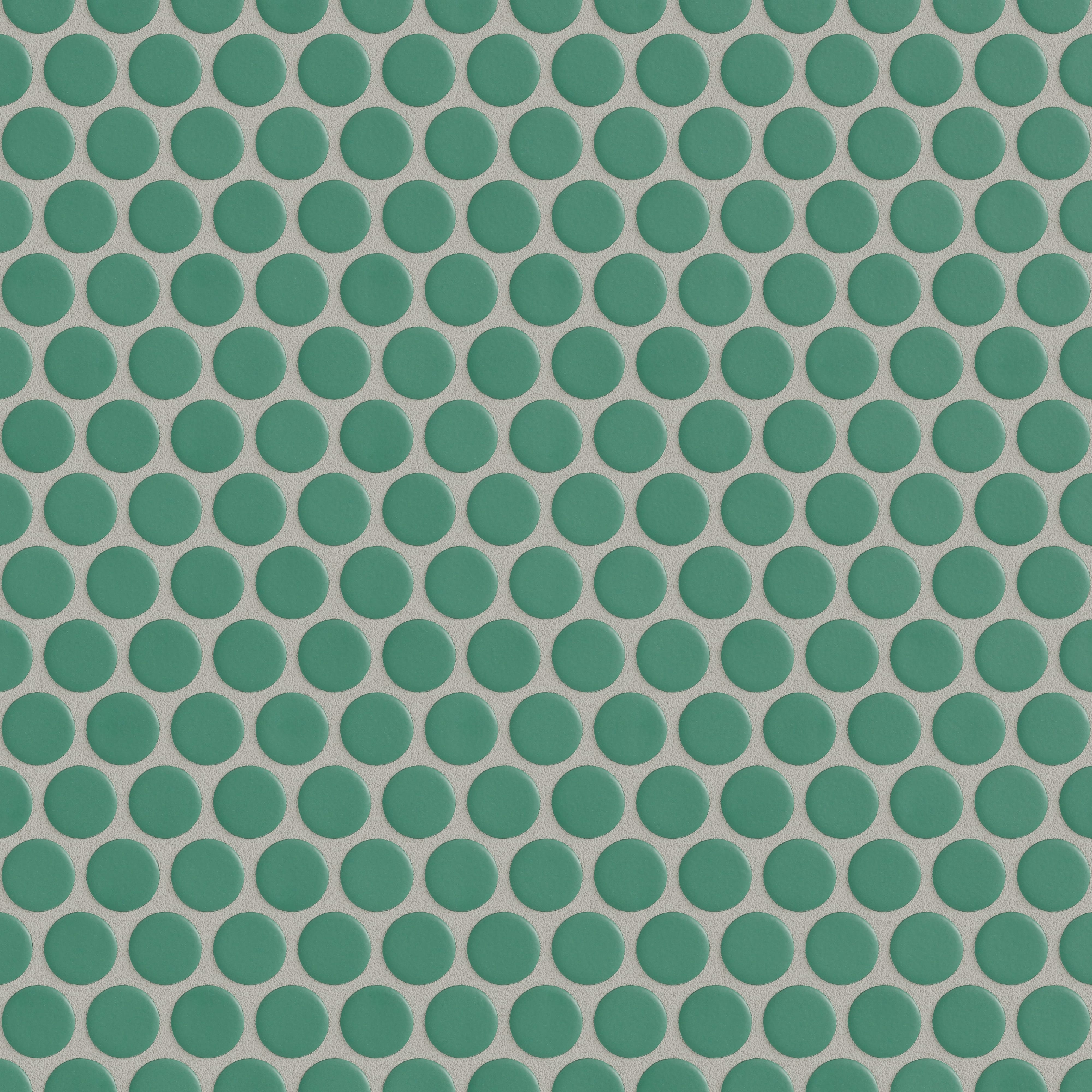 Penny Round Sheeted Original Ceramic Mosaic Tile in Amalfi Coast Matte