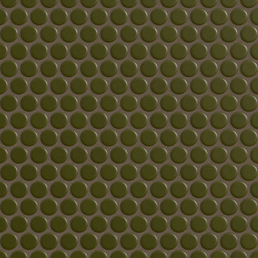 Penny Round Sheeted Original Ceramic Mosaic Tile in Bonsai Gloss