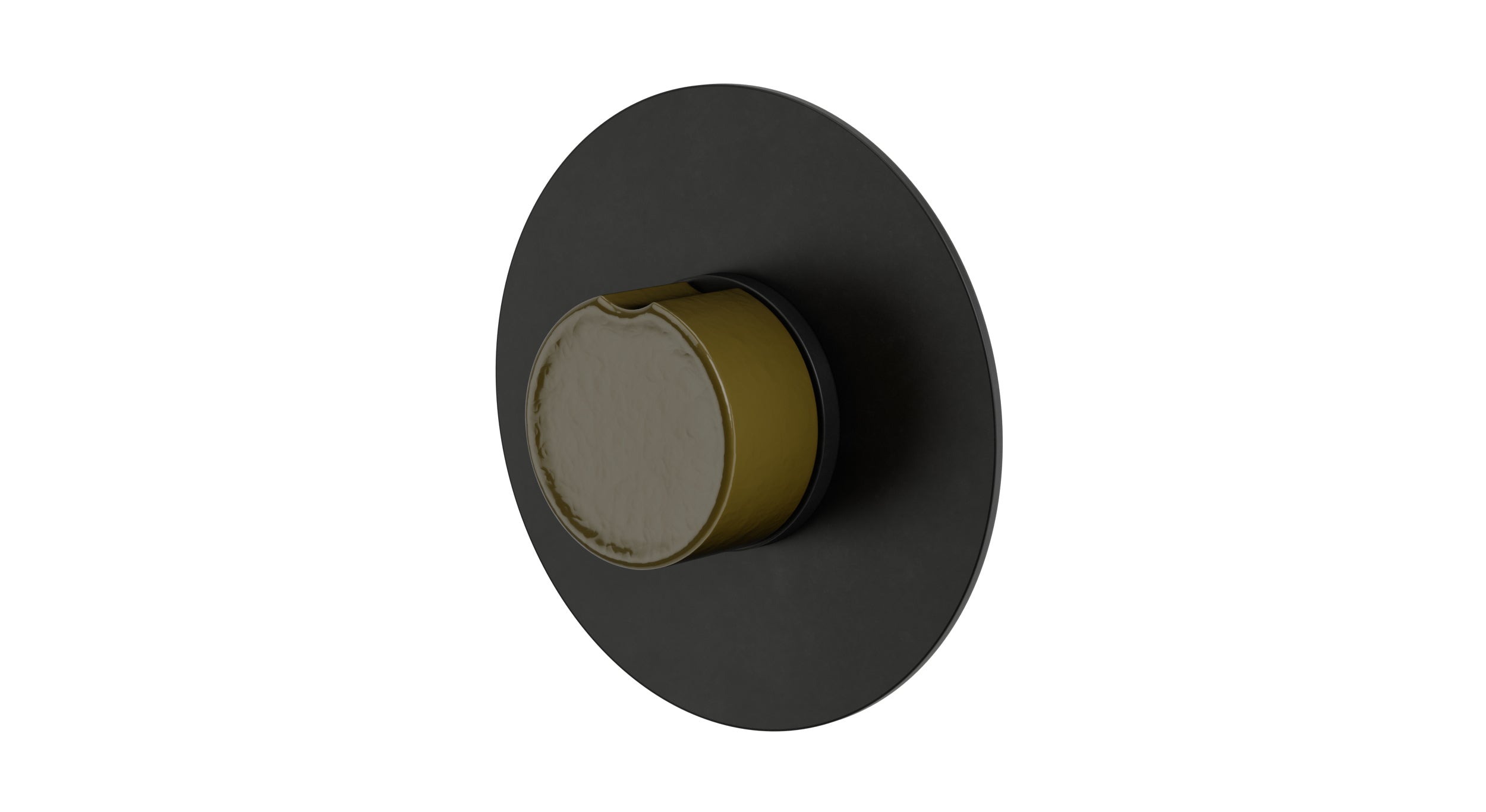 Foundry One Handle Wall Mount Shower Trim with Groove Ceramic Knob Handle in Oil Rubbed Bronze