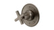 Emerson One Handle Wall Mount Shower Trim with Classic Cross Handle in Antique Nickel