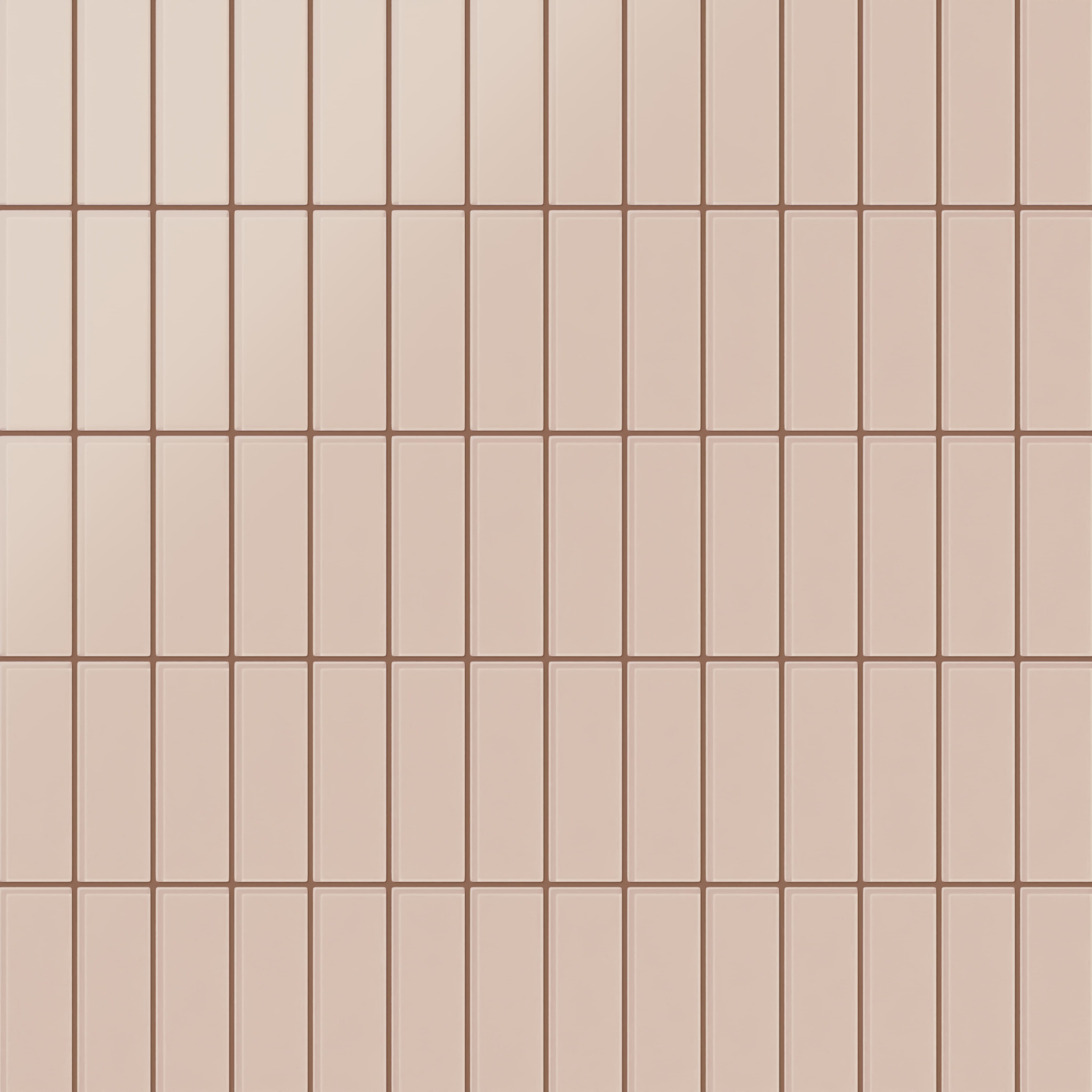 Quick Ship 2x6 Glass Tile in Rosy Finch Matte