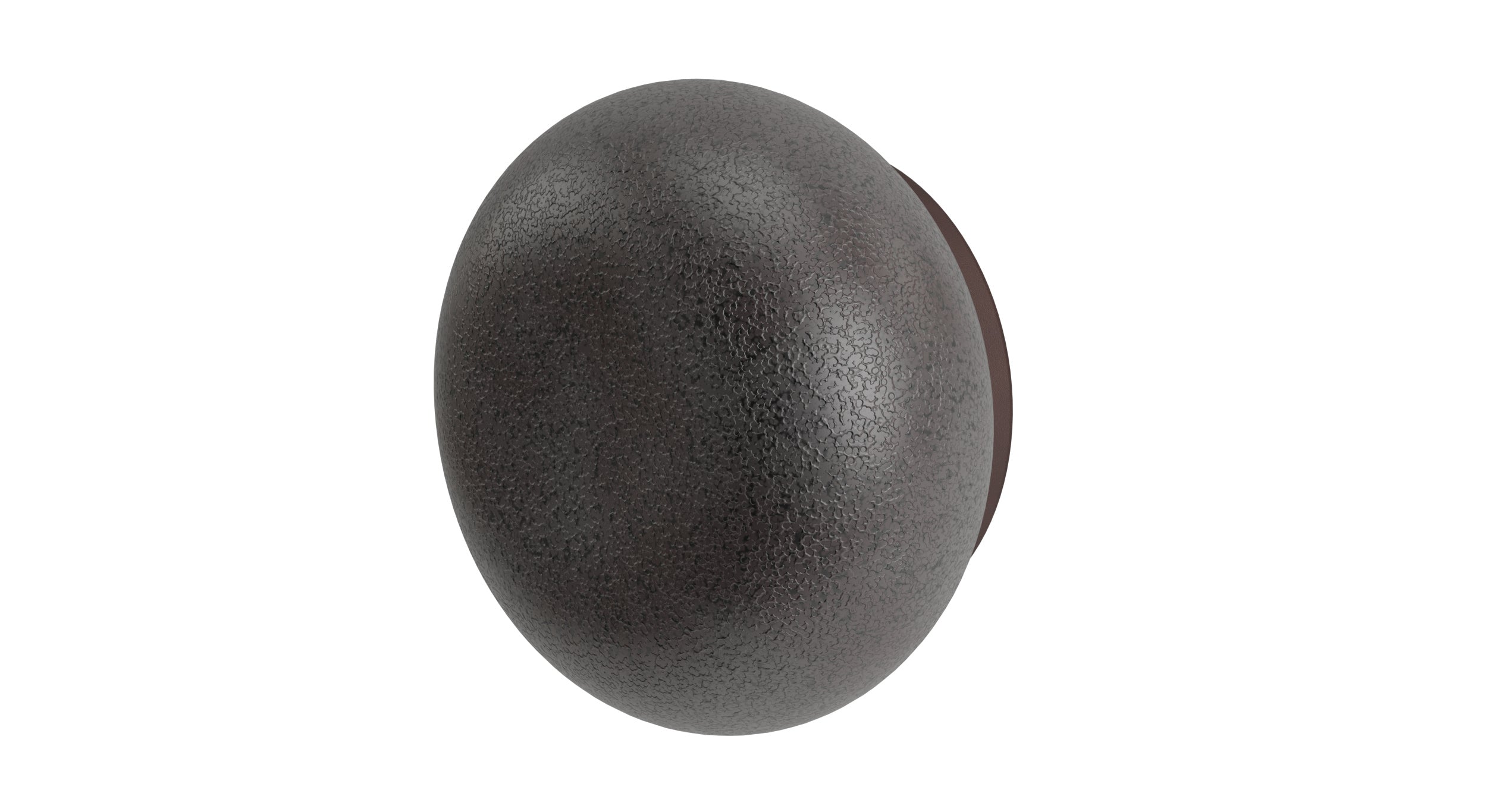 Foundry One Handle Wall Mount Diverter/Volume Control Shower Trim with Pebble Ceramic Knob Handle in Architectural Copper