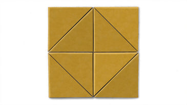 6" Triangle Original Ceramic Tile in Mustard Seed Matte