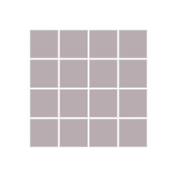2x2 Straight Set Sheeted Original Ceramic Mosaic Tile in Dust Storm Matte