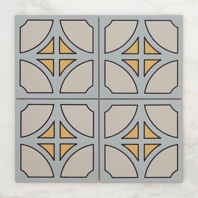 8x8 Handpainted Sample Denver  in Yellow Motif