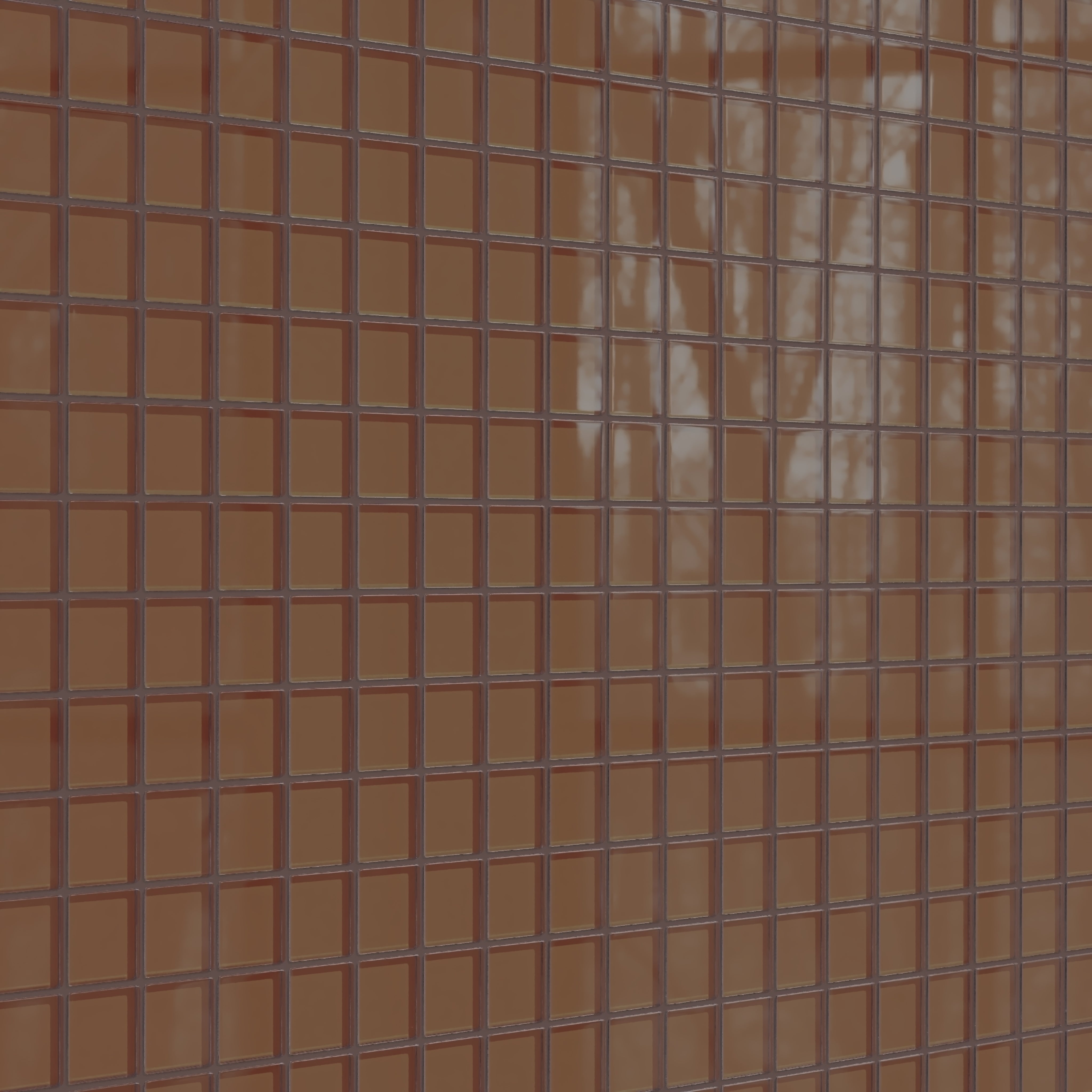 2x2 Straight Set Sheeted Glass Mosaic Tile in Kestrel Gloss