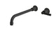 Emerson One Handle Wall Mount 12" Lavatory Faucet with Classic Lever Handle in Matte Black
